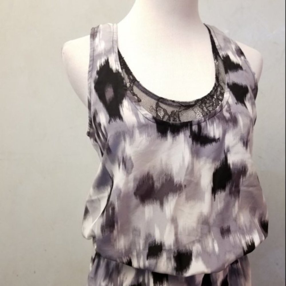 NWT pure sugar silk racer back lace tank women's size Small (87) - Picture 2 of 6